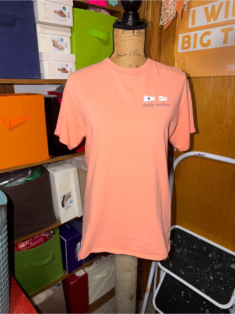 Simply Southern Coral Crewneck Short-Sleeve Tee